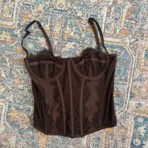 Out From Under Modern Love Corset in brown